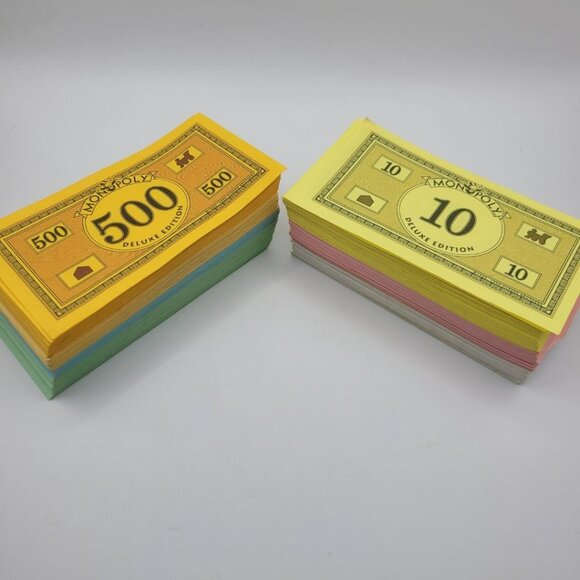Monopoly Deluxe Edition Replacement Money Dollars 1995 Vintage Craft Scrapbook - Picture 3 of 9